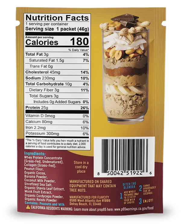 Chocolate Peanut Butter Protein Smoothie Packets